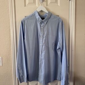 Eddie Bauer Men’s Long Sleeve Button-Down Shirt - Light Blue - Size 2XL